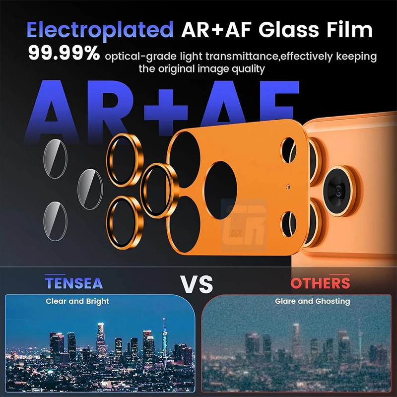 1-2 قطعة AR + AF المعادن حامي الكاميرا الخلفية آيفون 17 برو ماكس 17 برو ثلاثية الأبعاد درع عدسة طبقة رقيقة واقية الزجاج ملحقات الهاتف