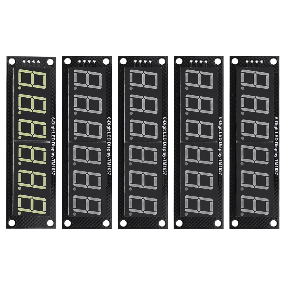 0.56in Digital LED Module TM1637 0.56 Inch LED Display Tube Clock Module 6-Digit 7-segment for Arduino
