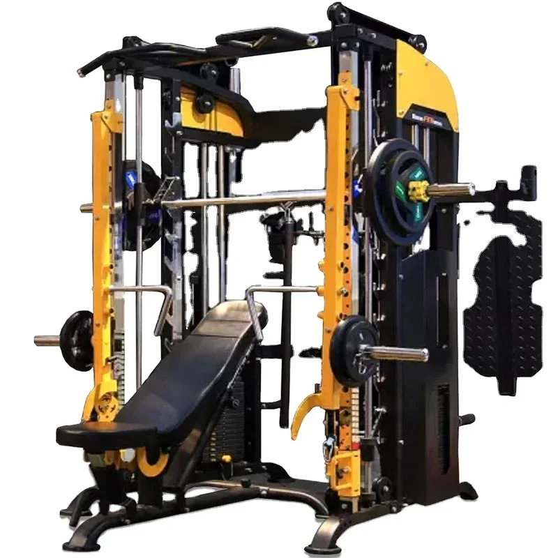 

New Fashion Smith Machine Equipment Functional With Trainer Cable Machine MND-C90 Power Cage Professional Gym Equipment For Sale