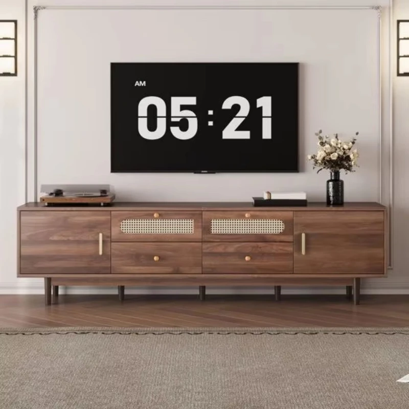 Modern and stylish 76-inch TV cabinet with drawers, entertainment center, can accommodate 85-inch TV, suitable for living