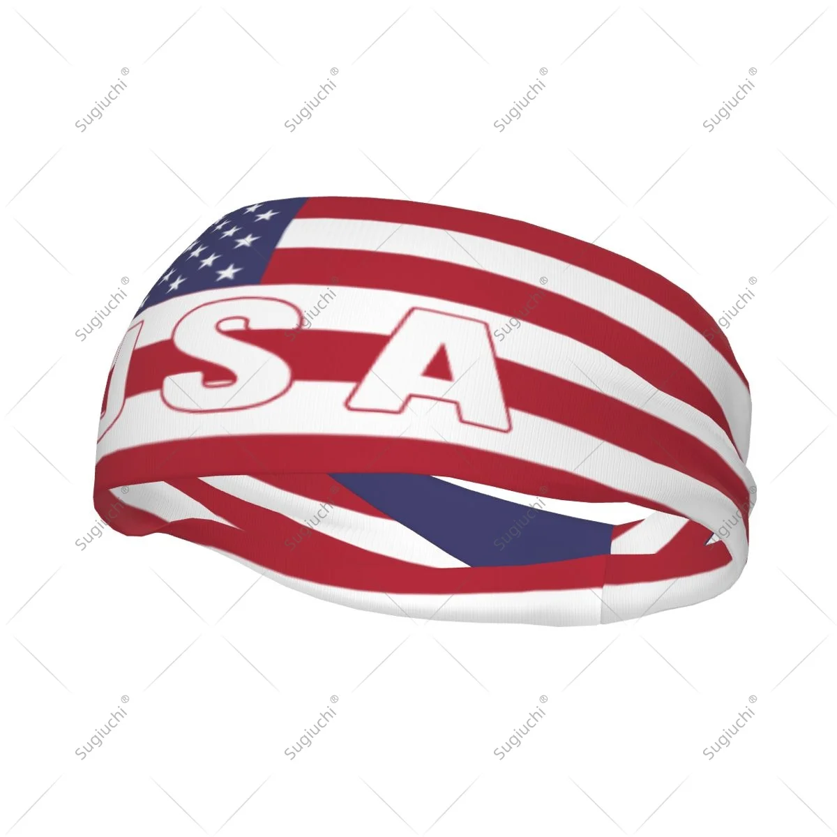 

Men Women USA United States American Flag Elastic Wide Headbands For Yoga Fitness Tennis Running Gym Sports