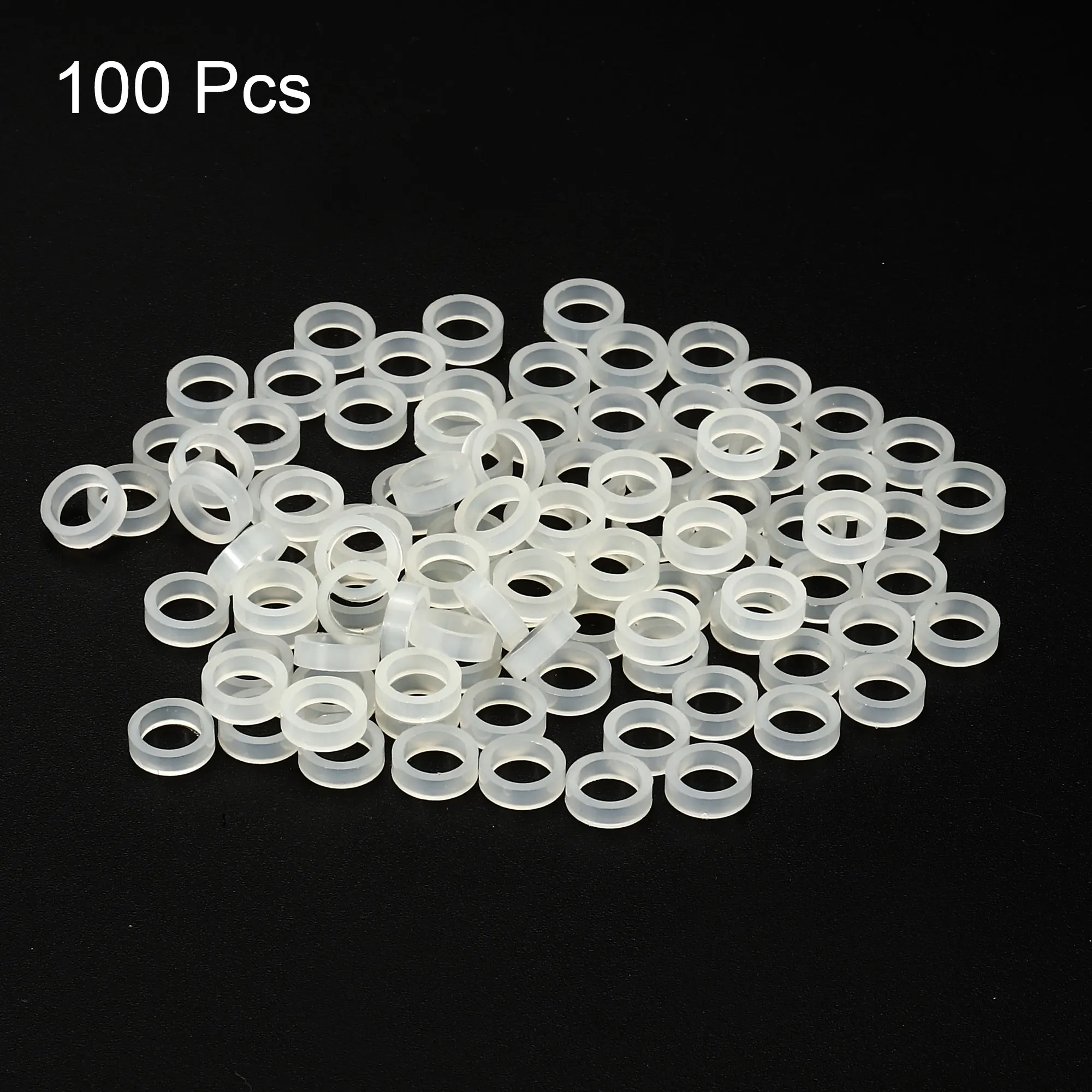 100/200Pcs M5 White Nylon Non-Threaded Spacer Round Hollow Standoff Washer PCB Board Screw Straight Through Column Nylon Sleeve