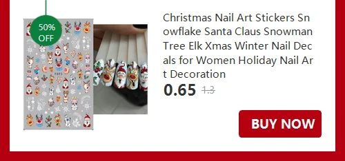 30 Sheets Christmas Nail Art Stickers Self Adhesive 3D White Snowflake Nail Decals Xmas Nail Supplies Christmas Manicure Sliders