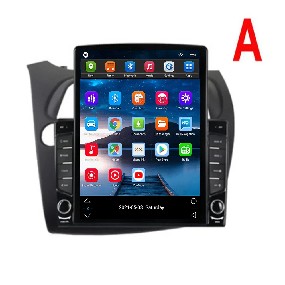 Android 14.0 For HONDA Civic Hatchback 2006 2007 2008 2009-2012 Tesla Type Car Radio Multimedia Video Player Navigation GPS Cam