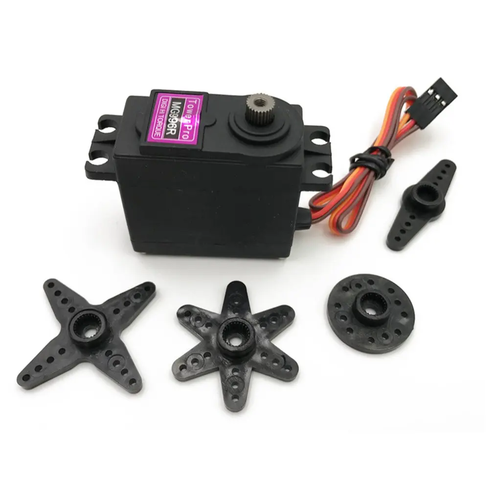 Servo Digital de alto Torque MG996R 4,8-6,0 V con engranaje de Metal para Futaba JR 1/8 1/10 RC, coche, helicóptero, Robot, barco, Arduino UNO, DIY