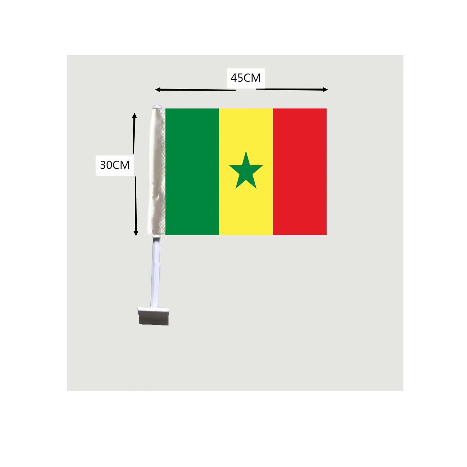 Senegal flag car window flags 30x45cm 2pcs 100% polyester digital printing