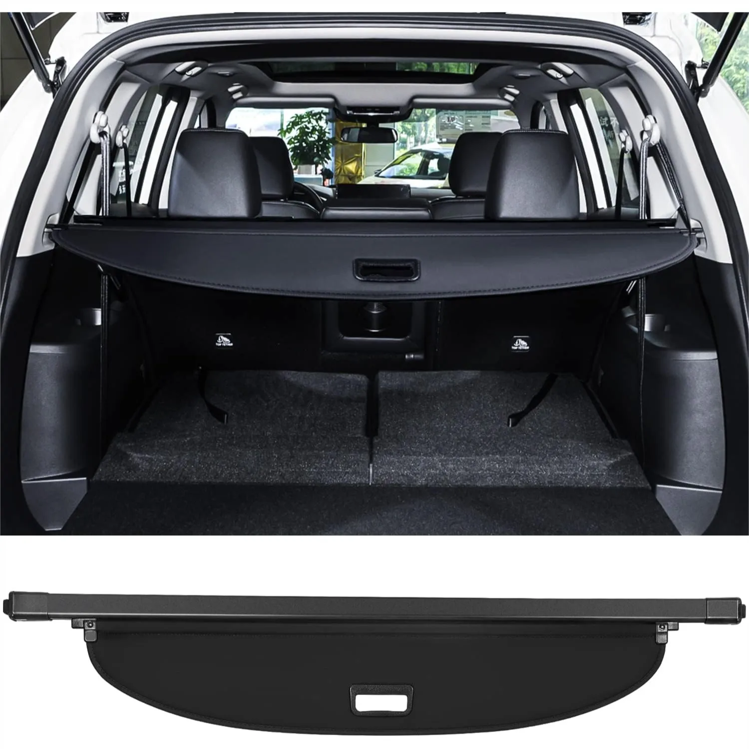

Retractable Trunk Cargo Cover for Nissan Rogue 2021-2025 S SV SL Platinum, Privacy Shade with UV Protection, Easy Install