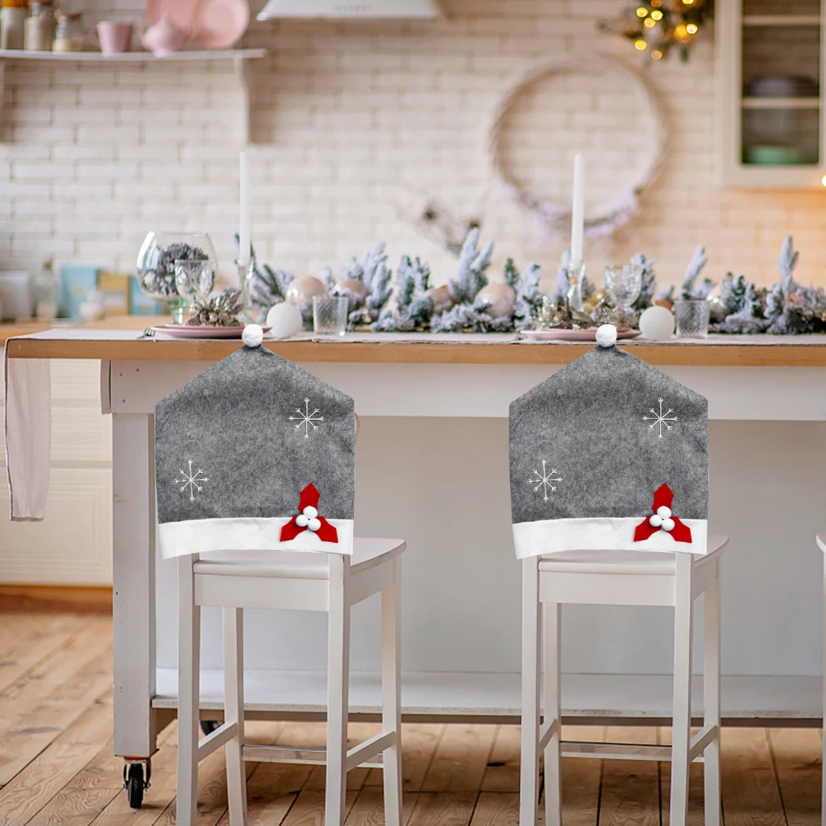 

Christmas Hat Cover Christmas Hat Grey Seat Slipcover Reusable Washable Decor Home Living Seat Slipcover Room Bedroom