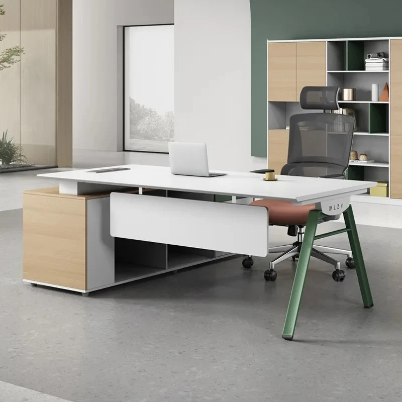 Minimalist and modern executive manager desk, president's office desk and chair combination