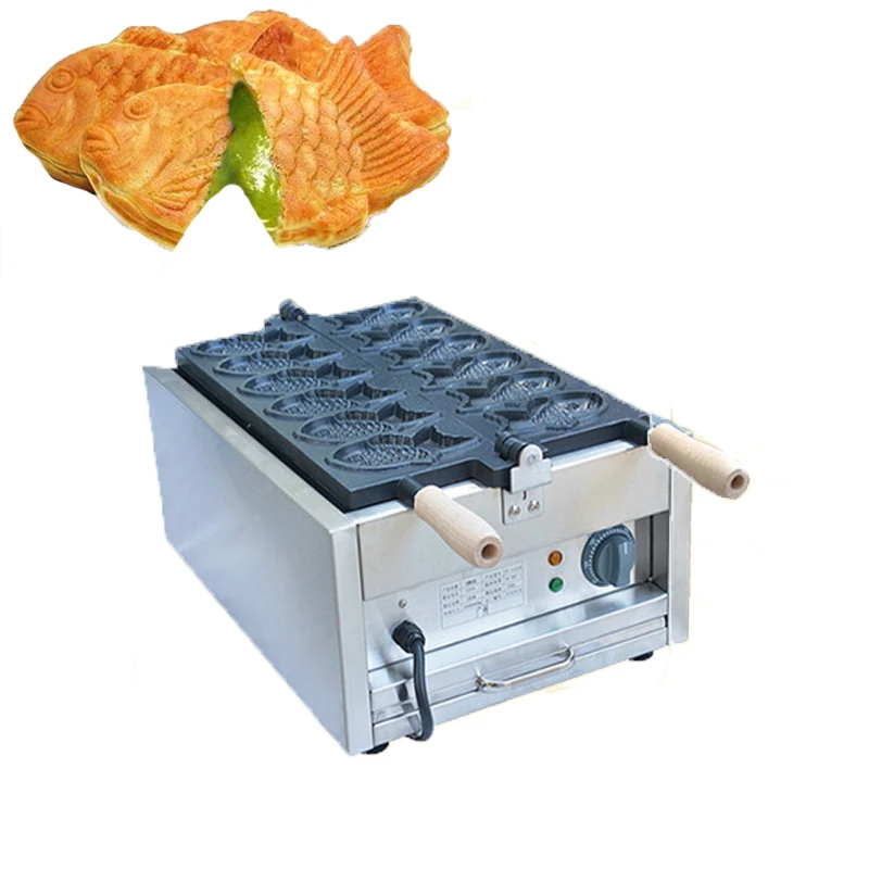 

Household 6 Pcs Open Mouth Ice Cream Cone Taiyaki Maker Fish Shape Waffle Maker Machine 220V/110V