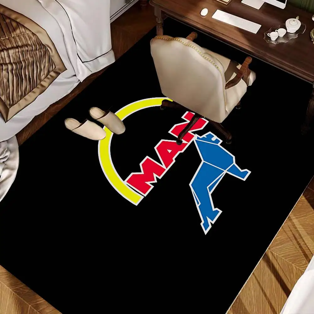 M-Man Truck Logo Room Mats Retro Multiple Choice Living Room Kitchen Rug Non-Slip Welcome Rug
