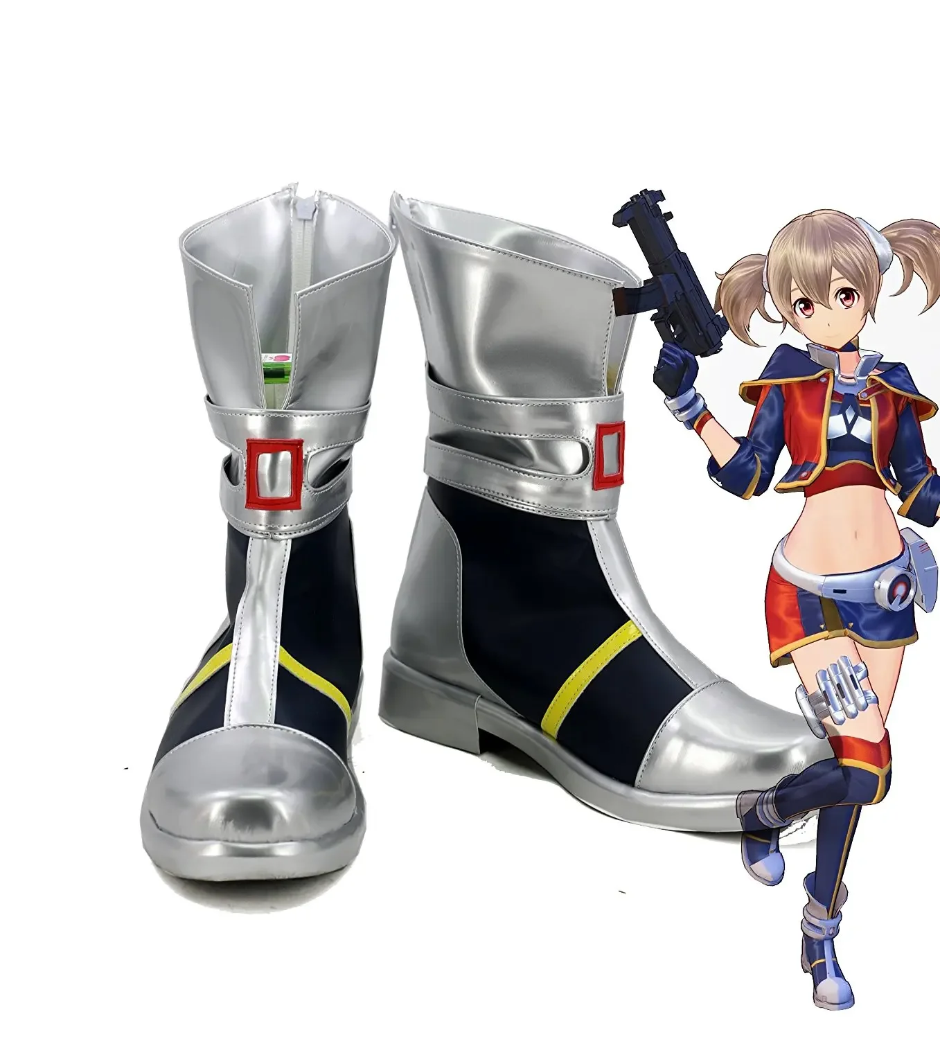 

Sword Art Online:Fatal Bullet Ayano Keiko Silica Cosplay Boots Shoes Custom Made