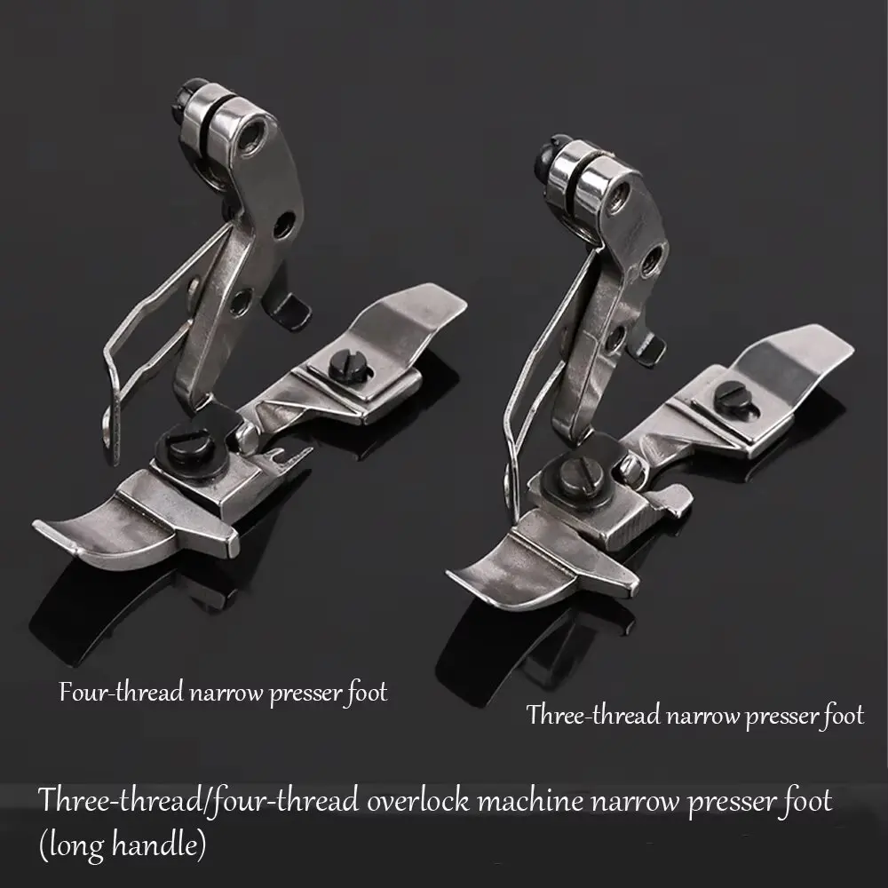 Long Handle Narrow Presser Foot Three‑thread Four‑thread Overlock Sewing Machine Spare Parts Fit For 988 800 EX Serger Accessori