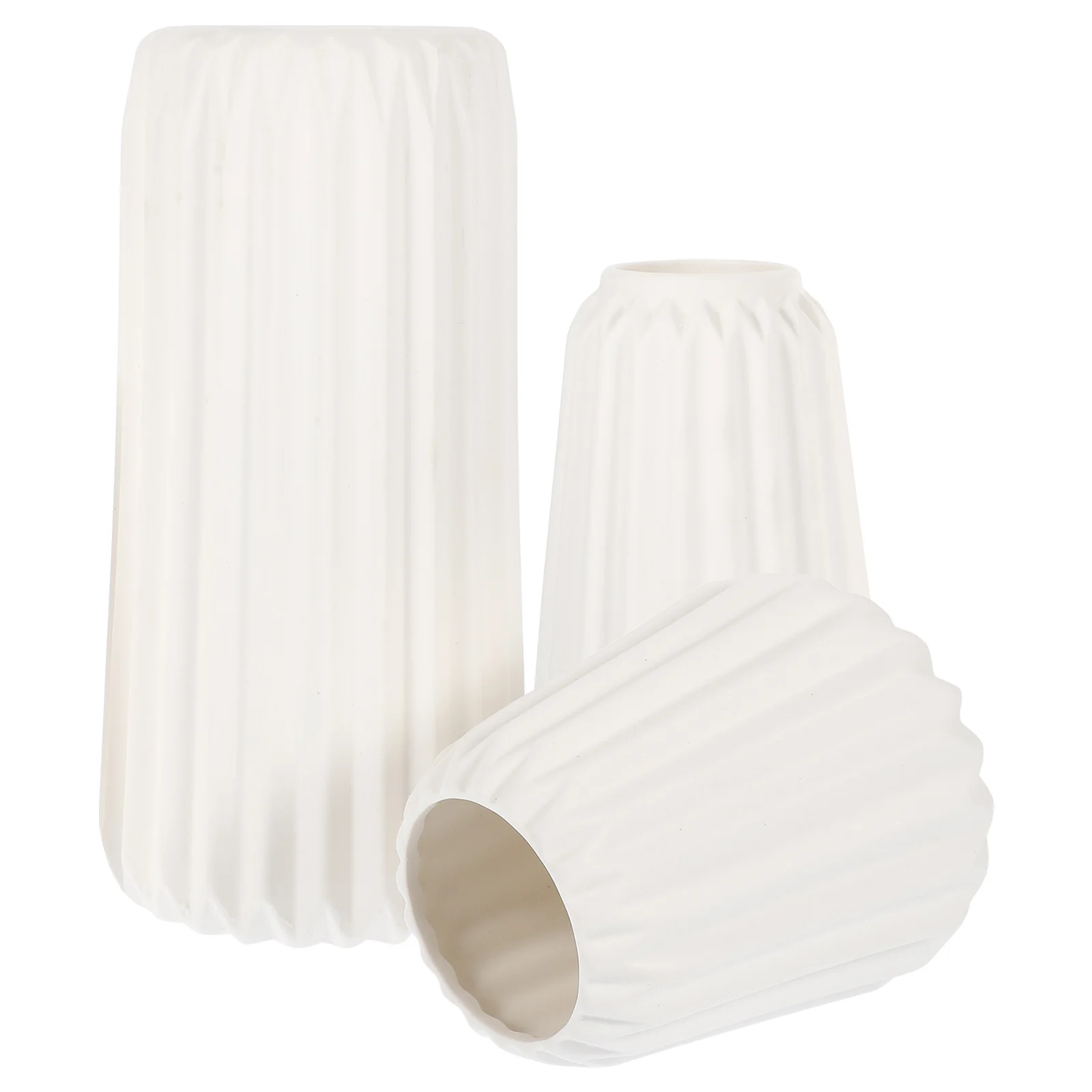

3Pcs Ceramic Flower Vase Set Smooth Surface Desktop Vase Home Decoration Floral Holder Home Decor Ceramic Flower Holder