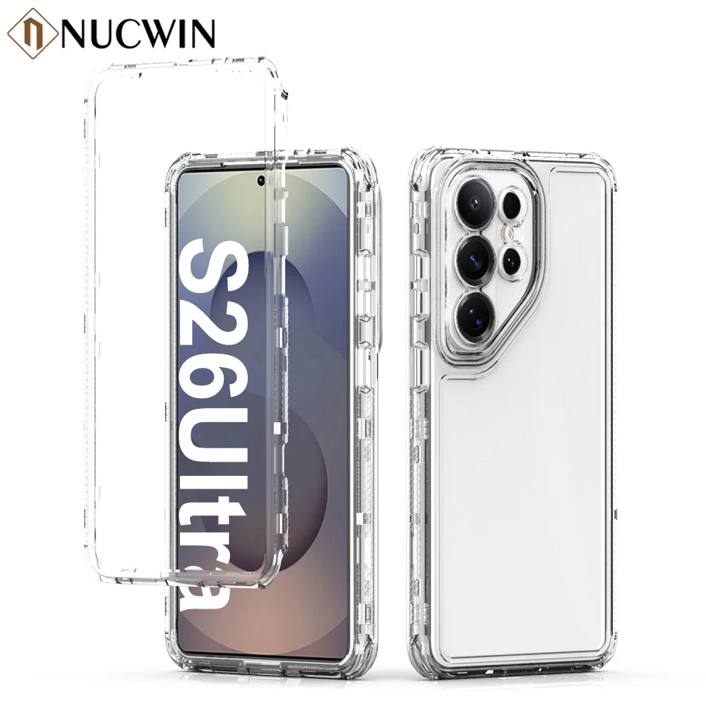 Transparente Handyhülle für Samsung Galaxy S26 Ultra S23 S24 S25 Ultra Plus FE S25Edge A36 A57 A55 A54 A35 A12 Stoßfeste Schutzhülle