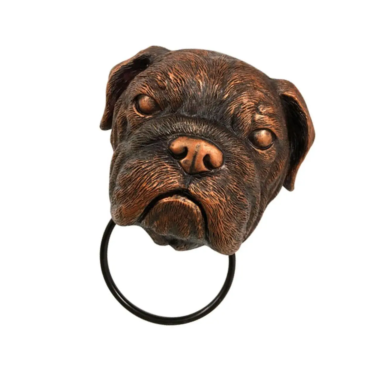 Vintage Style Dog Head Knocker Door Gate Wall Hanging Statue Sculpture