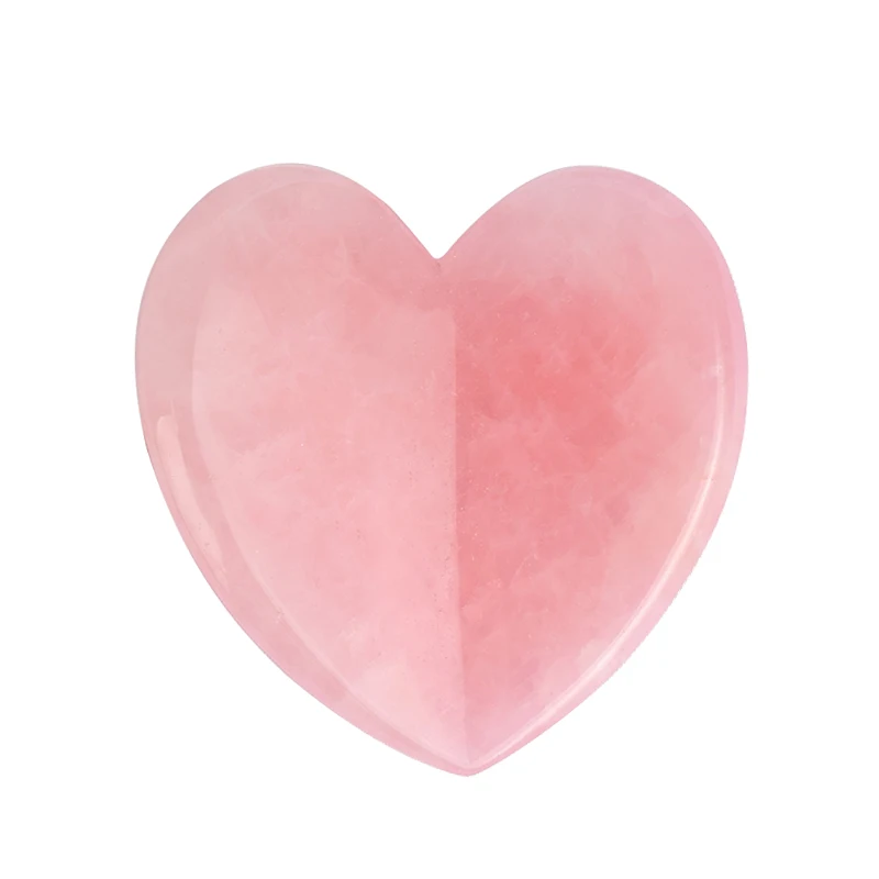 Wholesale Natural Heart Shape Rose Quartz Guasha Massager Gua Sha Tool for Sale