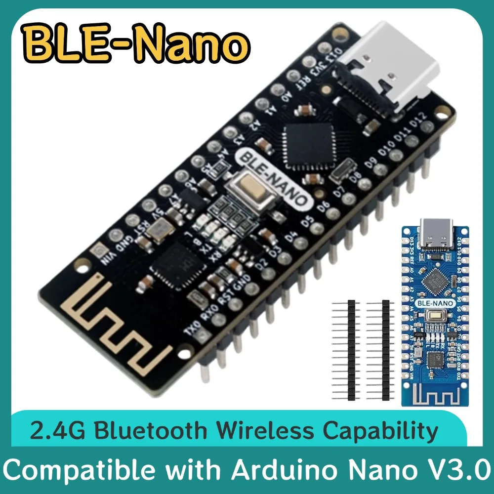 Placa BLE-Nano Pico sin conectores, capacidad inalámbrica Bluetooth 2.4G, compatible con Arduino Nano V3.0, placa sin conectores