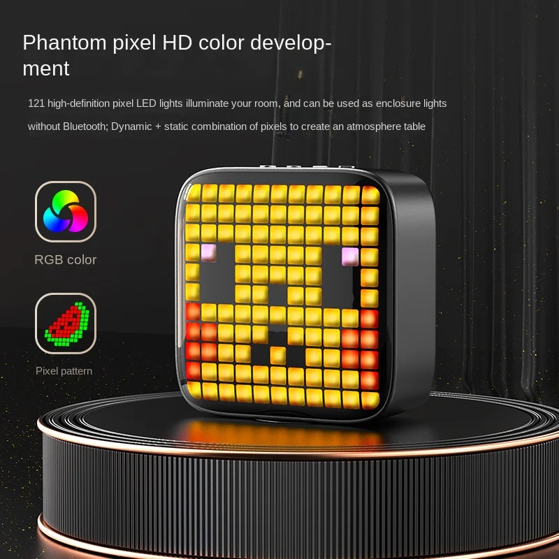 Divoom Bluetooth speaker, pixel alarm clock speaker, small speaker, desktop computer, wireless small speaker