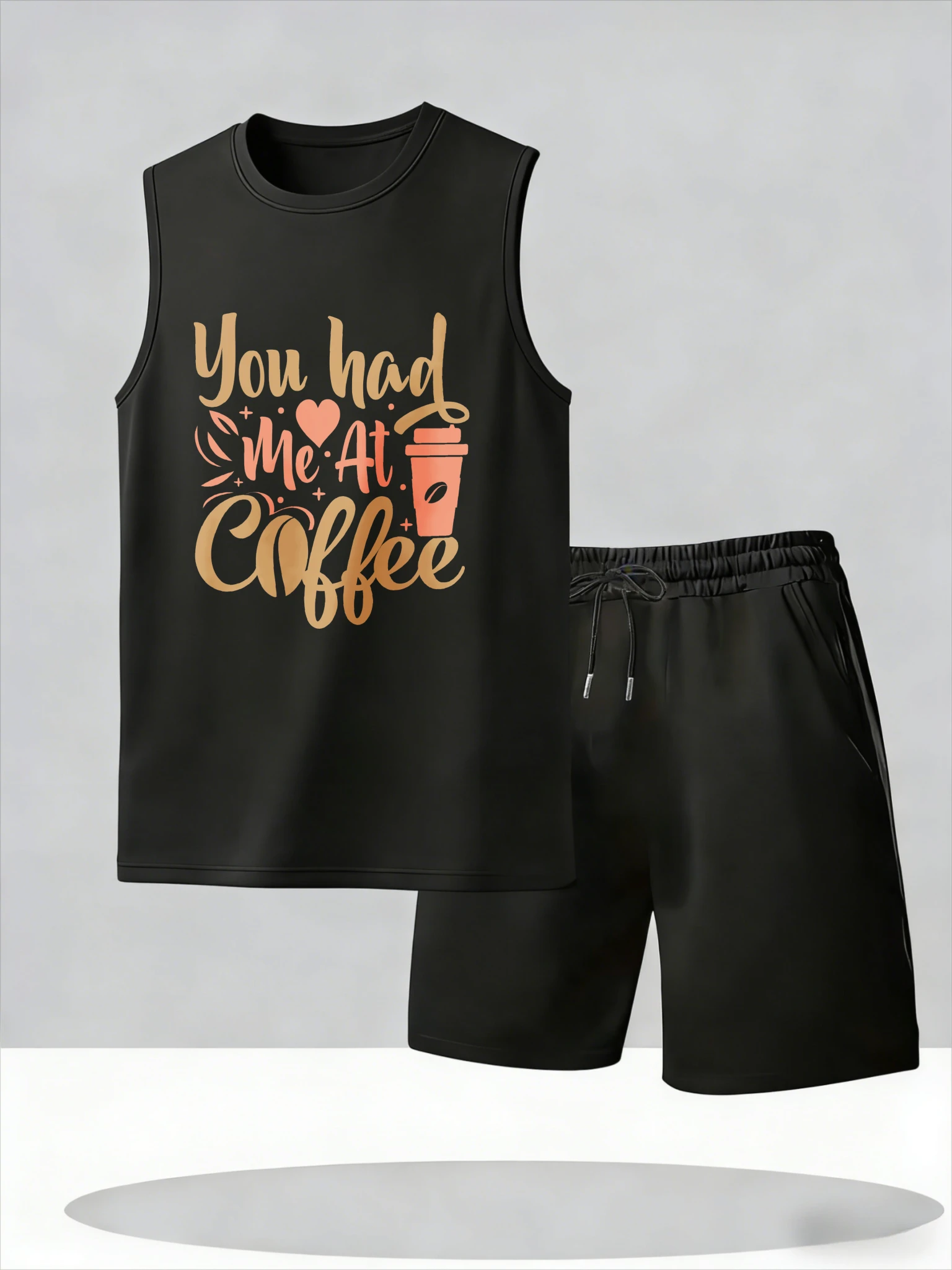 

Men's Tank Top Sets 2026 Summer Thin Quick Dry crewneck jogging set oversize beach Breathable seaside sports Old money man