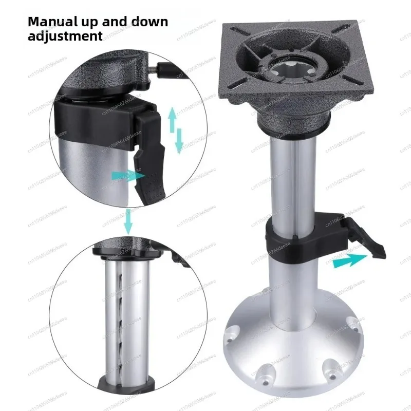 Heavy Duty Marine Aluminum Alloy Seat Base, Manual Adjustment Bracket for Ship and Yacht Seat Installation