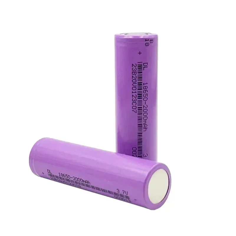 Original 100% 18650 Li-ion rechargeable battery 3.7V 2000mAh 10A discharge for flashlight and power tool screwdriver