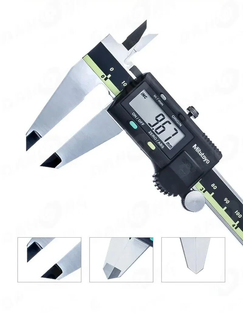 Imagem -03 - Mitutoyo Digital Caliper Absolute Polegada Métrica Range 0.001 Precisão 00005 Vernier Caliper 50019720 Aço Inoxidável