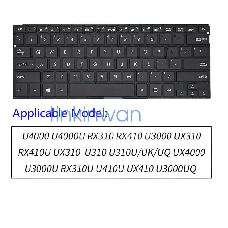 Aw+ For Asus U3000U U4000U U310U RX310U RX410U U410U UX410 UX310 Backlit Keyboard