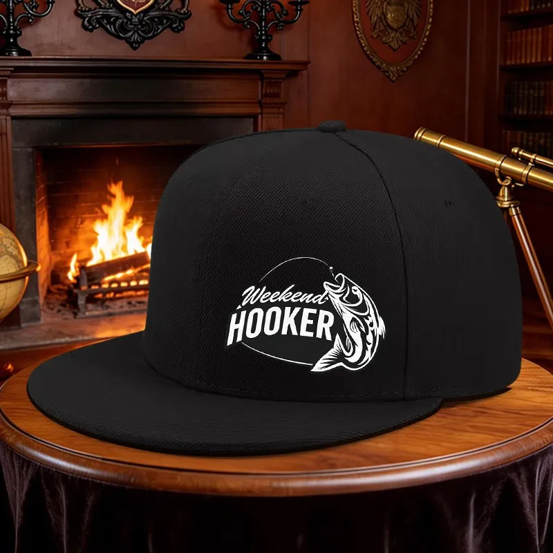 Weekend Hooker Graphic Adjustable Snapback Cap Unisex Outdoor Fishing Camping Hiking Hat