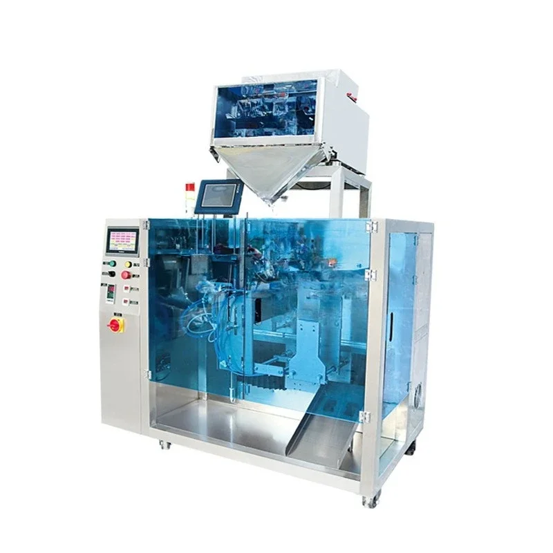 Horizontal washing powder enzyme granular powder liquid filling machine