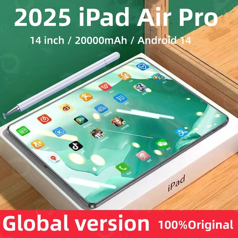 New Global Version Tablet Android iPad Air Pro 14 Inch HD Snapdragon 870 Tablet PC 5G Dual SIM Card or Wifi Google Play Tablets