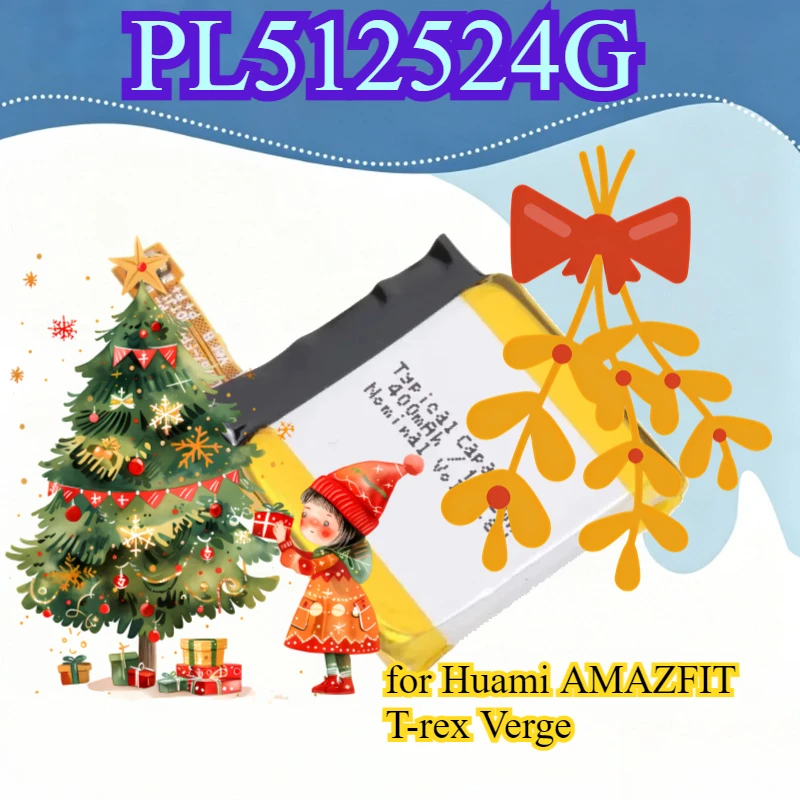 

390mAh PL512524G Replacement Battery Suitable for Huami AMAZFIT T-rex Verge