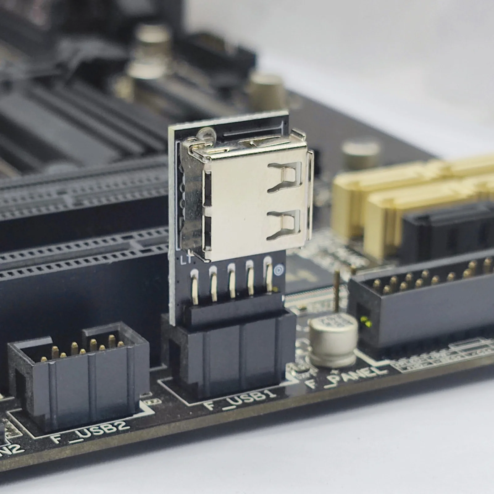 Tarjeta adaptadora USB A 9 pines, placa de expansión USB 2,0, convertidor de placa base USB 2,0 A 9 pines para Dongle, receptor de ratón inalámbrico