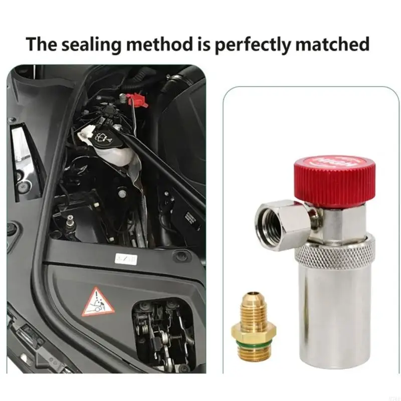 M76E R134A-Adapter, Schnellkupplungsanschlüsse, Umrüstsatz für Hochdruck- und Niedrig-Klimaanlagen-Verteilerschlauch mit 1/4" – Detail 5