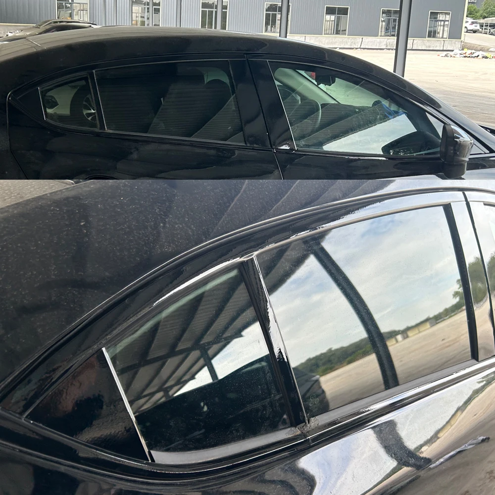 Apply to Mazda 3 BM 2014-2019 Sedan Window Chrome Delete Blackout ABC Pillars Glossy Black Stickers