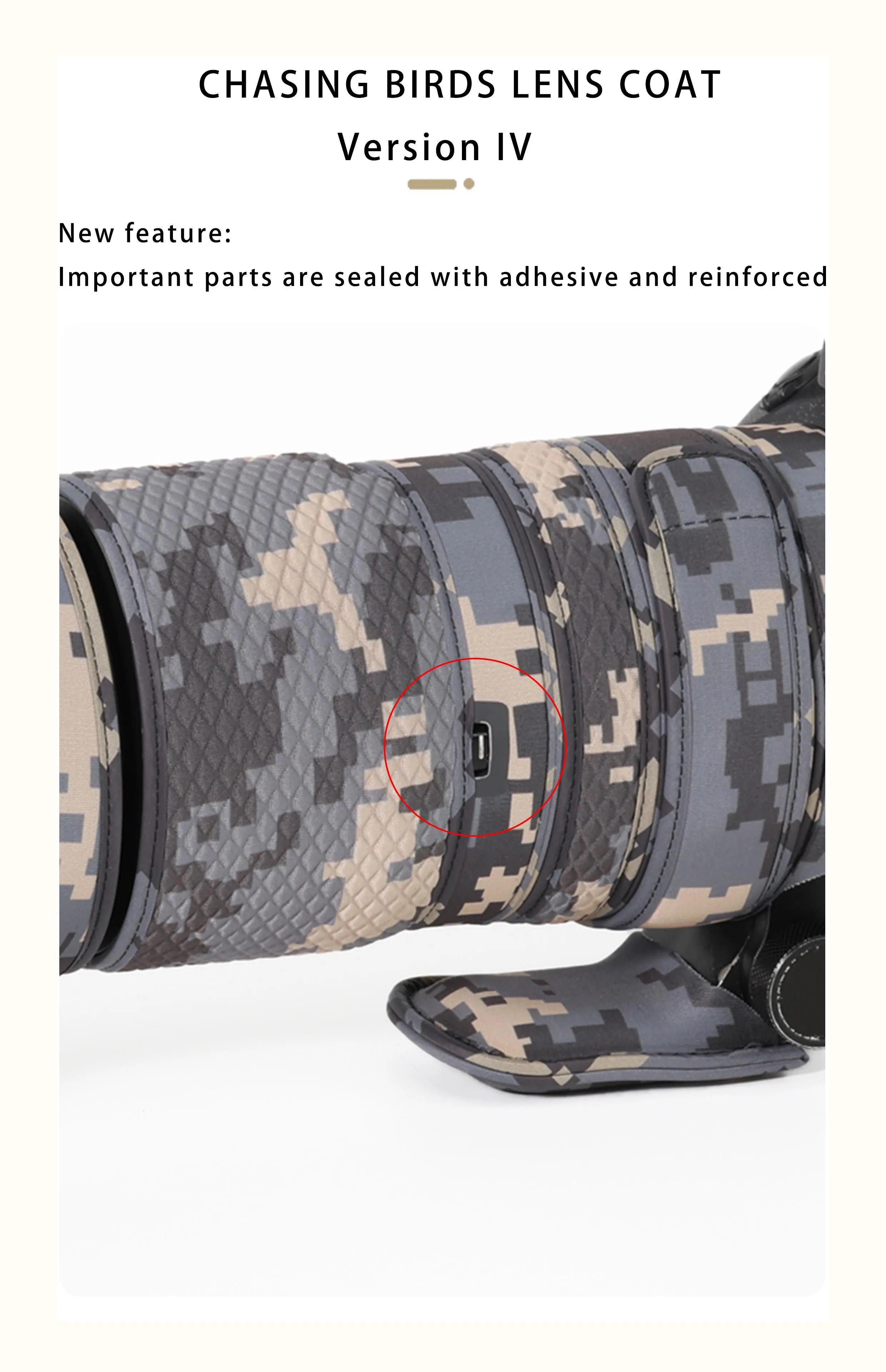 CHASING BIRDS camouflage lens coat for SIGMA 150 600mm F5-6.3 DG OS HSM Contemporary waterproof and rainproof protective cover - Image 6