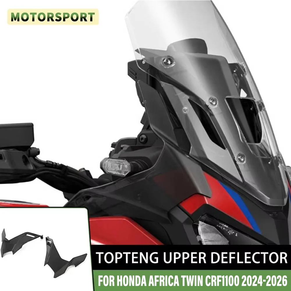 For Honda CRF1100L CRF1100 Africa Twin 2024-2026 Motorcycle Upper Deflectors Windshield Side Panel Cover Topteng Upper Deflector