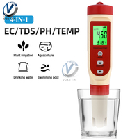 PH Tester TDS Water Quality Analyzer Multifunctional Backlight 4-in-1 TDS/EC/PH/Temperature Water Quality Detection Pen