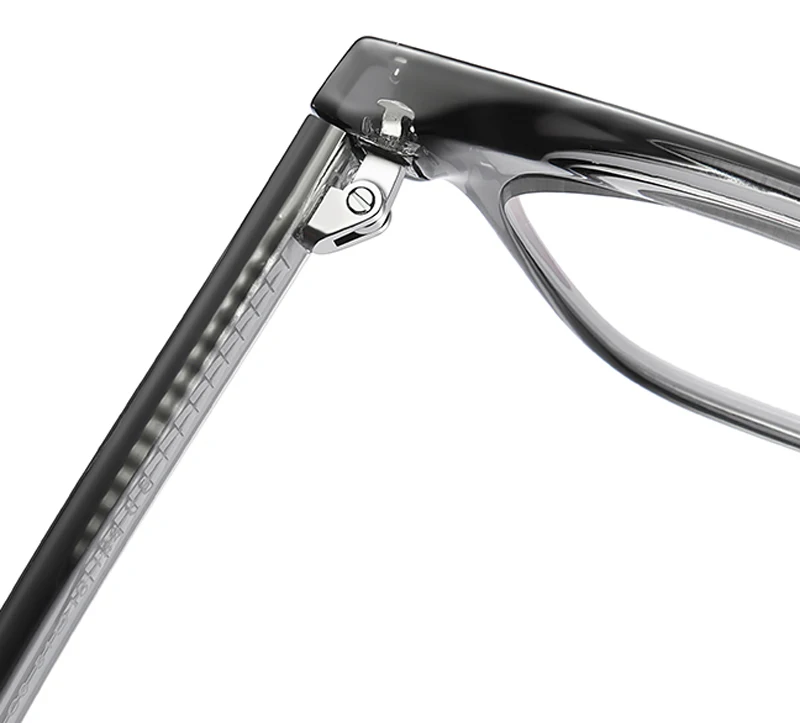 Kachawoo Anti-Blaulicht-Brille, TR90-Acetat, quadratischer Brillenrahmen für Damen, Trend, koreanischer Stil, Unisex, transparent, grau – Detail 13