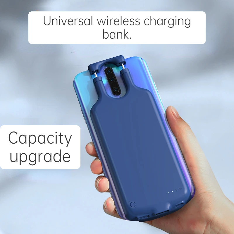 

Multi-function charging bank Convenient large capacity wireless charging mobile power back clip battery phone case