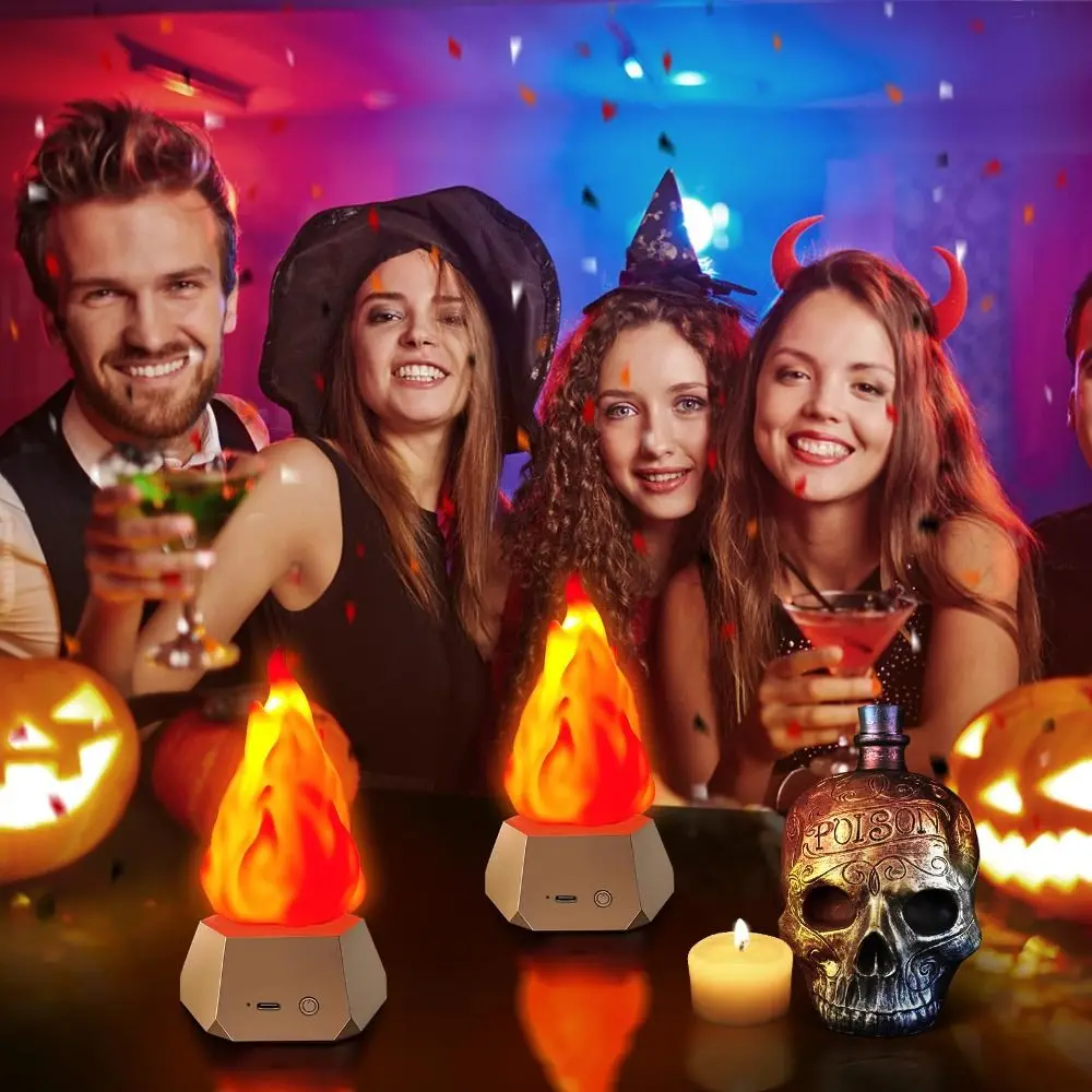 Waterproof Design LED Simulation Flame Light USB Flame Simulation Camping Light LED Decorative Light Outdoor Waterproof Lamp