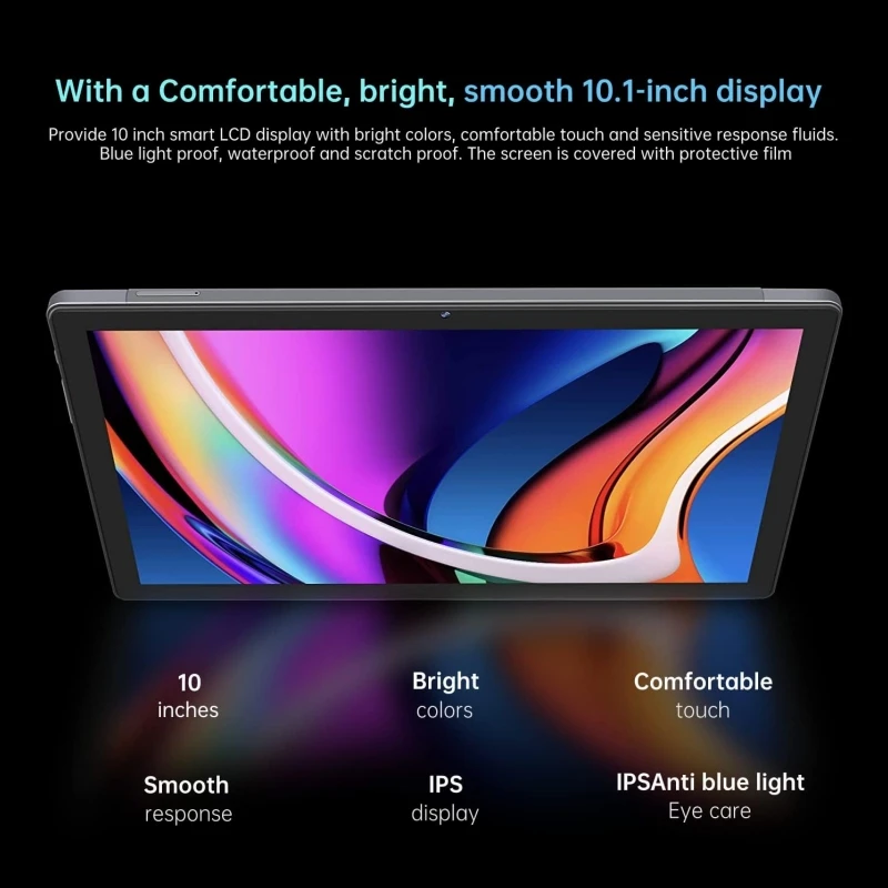 10.1 INCH Q1 Android 10 Tablet PC 4GB RAM 64GB ROM CPU UNISOC T310 Processor, Octa-Core J10 Cortex-A53 Dual Camera WIFI