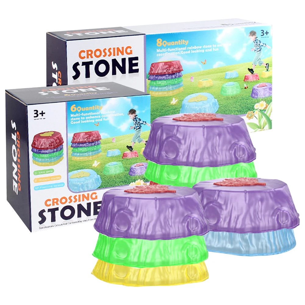 Stepping Stones for Kids 6/8 Light up Balance Stepping Stones Sensory Toddler Stepping Stones for Promoting Toddler's Balance