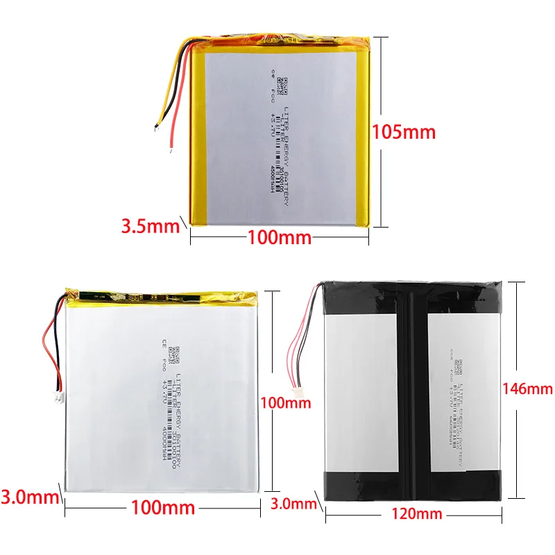 30100100 4000mah 30120146 6600mah 35100105 4500mah 3.7V polymer lithium battery Multiple specifications available for selection