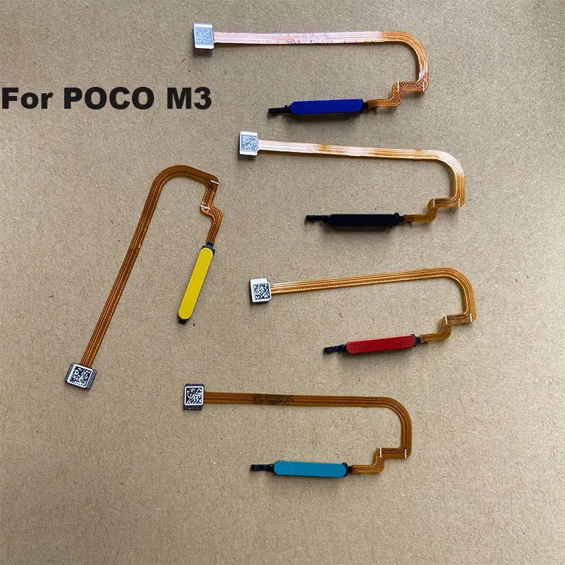 Botón de inicio para Xiaomi Poco M3, Sensor de huellas dactilares, menú, escáner de identificación táctil, Cable conector de cinta flexible, nuevo