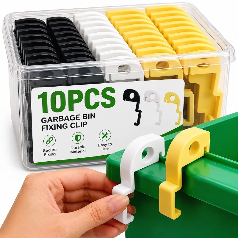 1/10pcs Trash Bin Ventilation Clip Anti-Pest Anti-Odor Rubbish Bin Cover Support Clip Waste Can Lid Opener Home Garbage Clamps