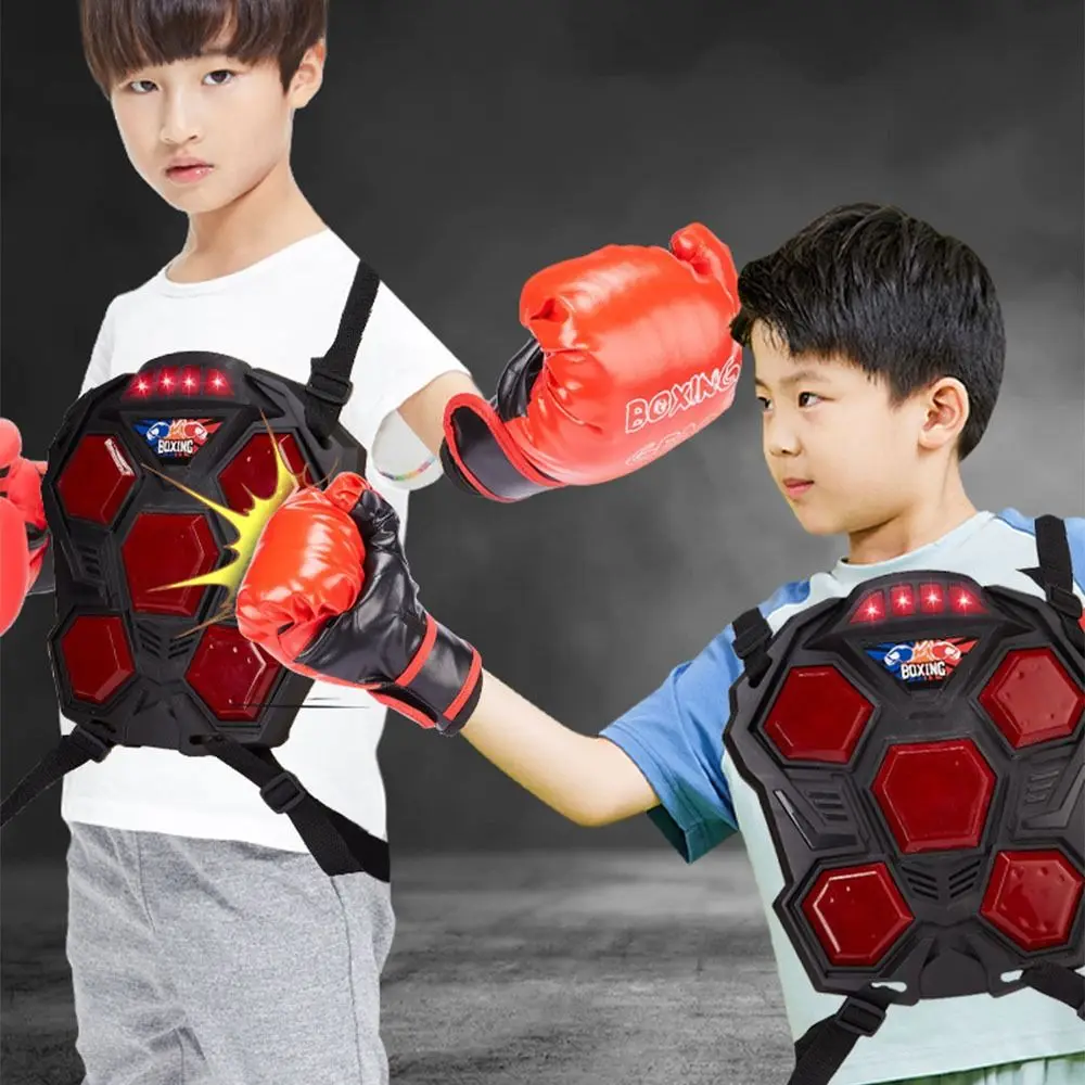 Creative Electronic Boxing Trainer Lighted Adjustable Strap Smart Music Boxing Machine Portable Battery Powered