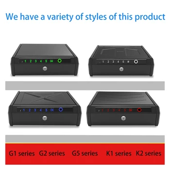 אקדח טביעות אצבע בטיחות תיבת קוד אקדח בטיחות תיבת נייד פלדת אקדח תיבת ביומטרי Fleeid תכשיטי מפתח בטיחות אחסון תיבה