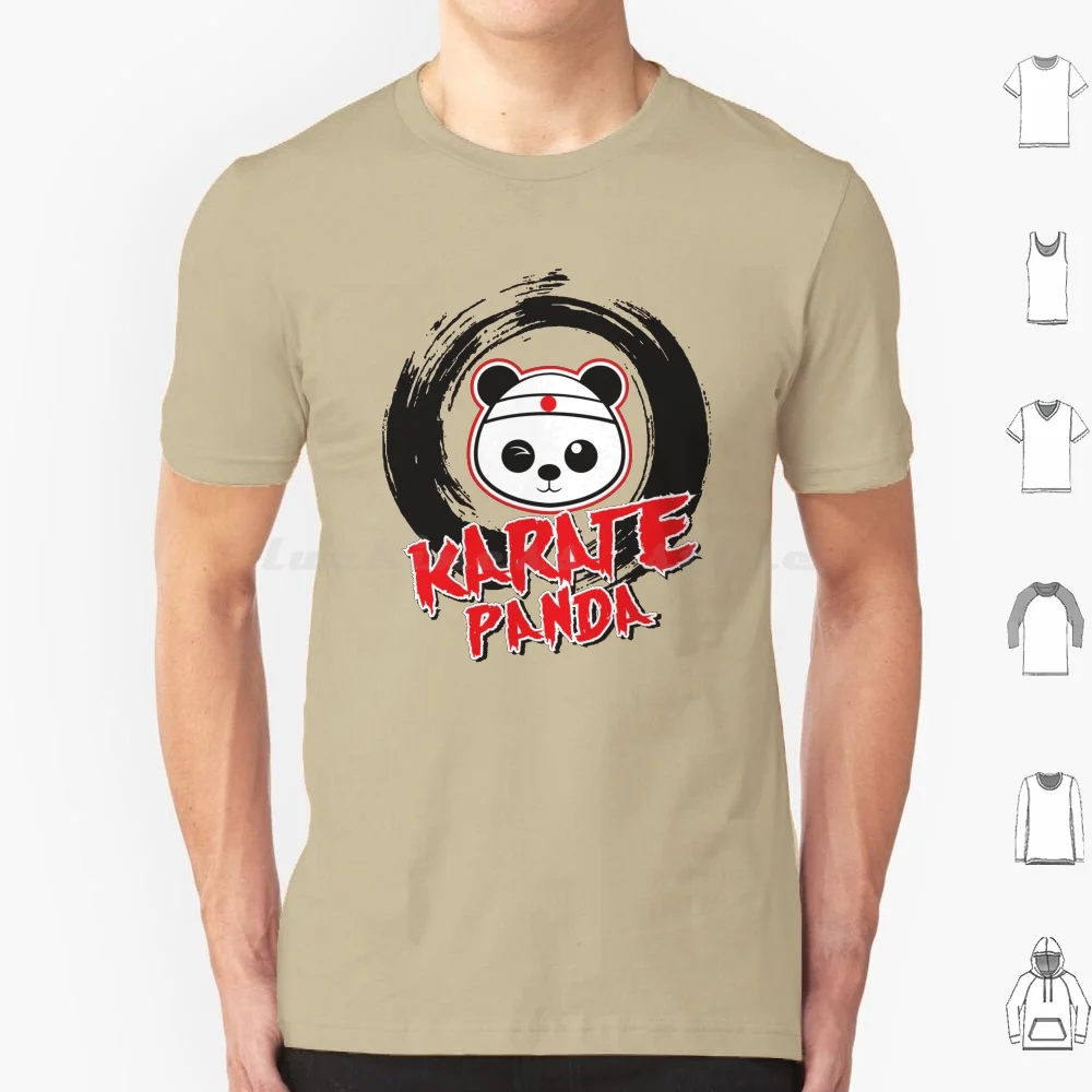 Karate Panda Circle Brush T Shirt Cotton Men Women DIY Print Karate Panda Japan Martial Arts Cool Animal Bear Kung Fu New Hot