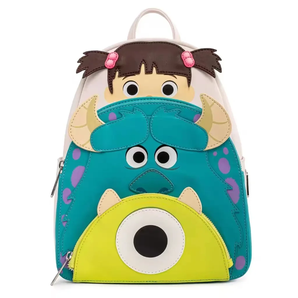 HOT Disney Monsters University Pu Leather Panel Women\'s Backpack Lady Bags Toy Story 3 Children Schoolbag Brand Handbag for Gift